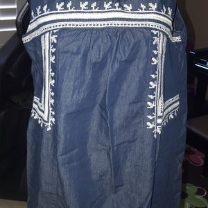 Embroidery short dress